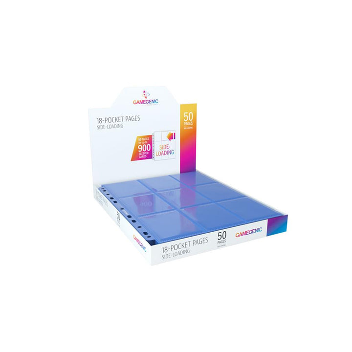 Gamegenic 18-Pocket Sideloading Pages (50ct) - Blue
