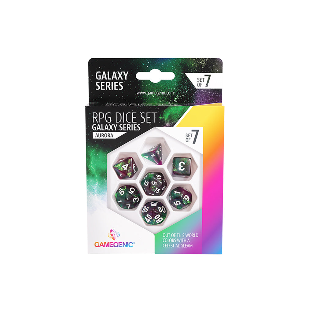 Gamegenic Galaxy Series Aurora RPG Dice Set (7ct)