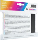Gamegenic Matte Prime Standard Sleeves - Black (100ct)