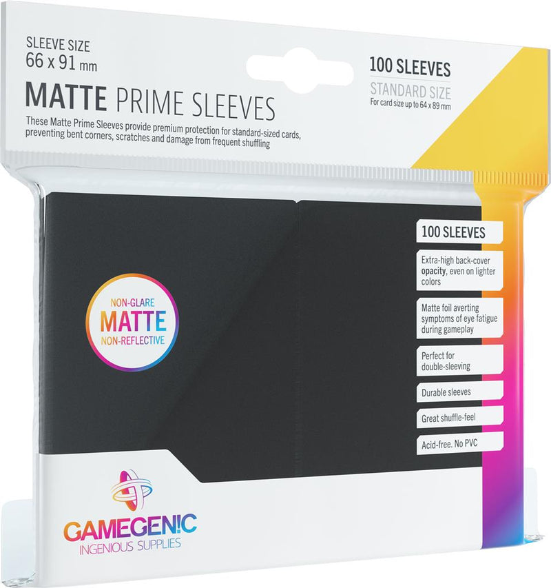 Gamegenic Matte Prime Standard Sleeves - Black (100ct)