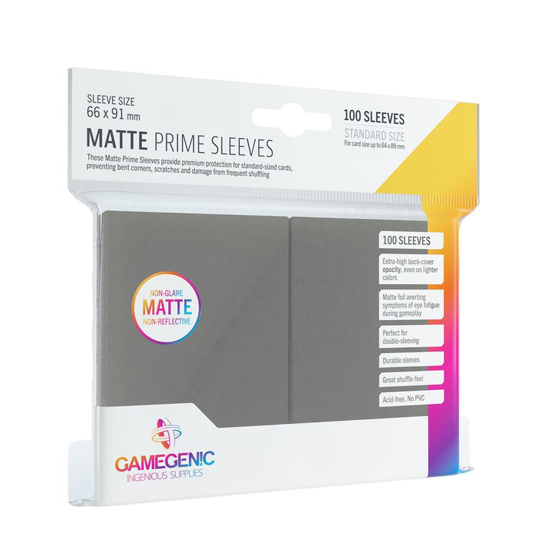 Gamegenic Matte Prime Standard Sleeves - Gray (100ct)