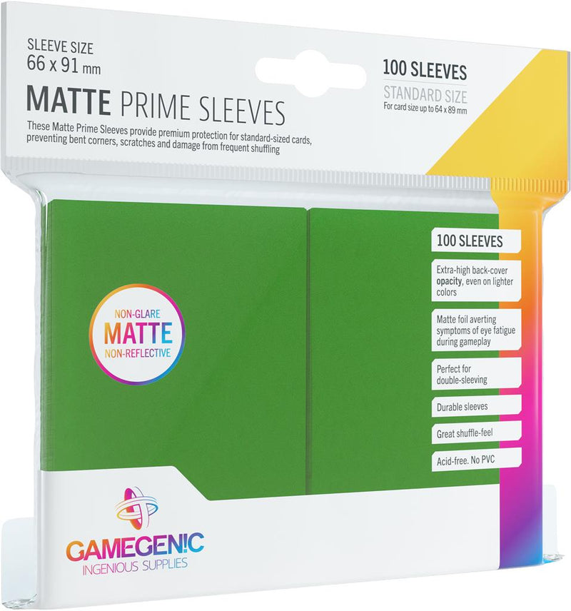 Gamegenic Matte Prime Standard Sleeves - Green (100ct)