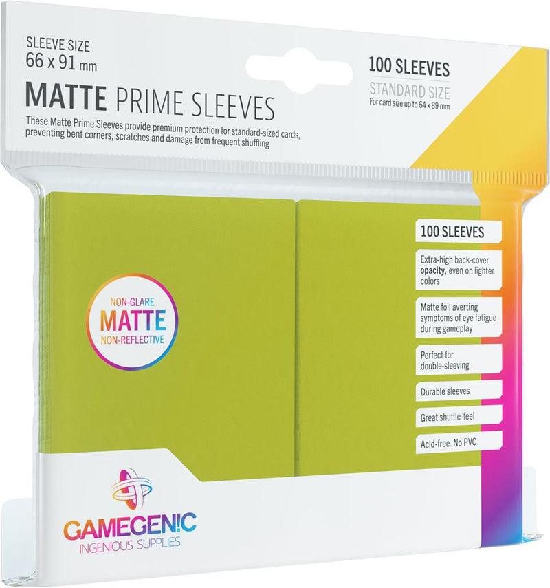 Gamegenic Matte Prime Standard Sleeves - Lime (100ct)
