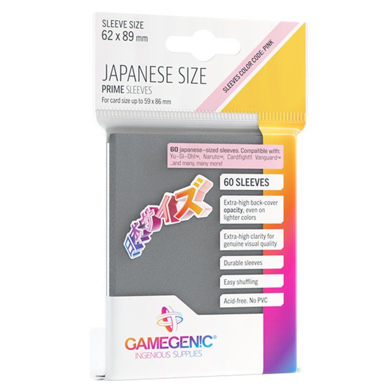 Gamegenic Prime Japanese Sleeves - Dark Gray (60ct)