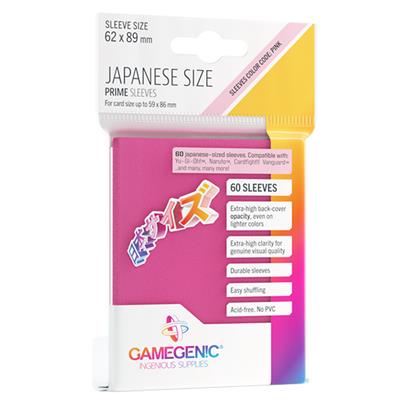 Gamegenic Prime Japanese Sleeves - Pink (60ct)