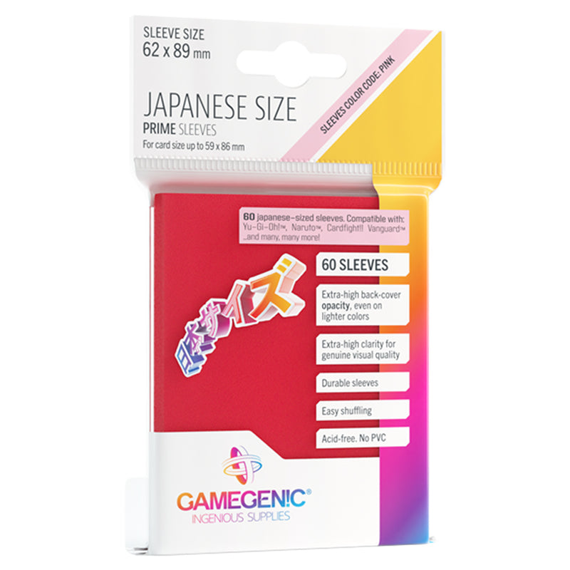 Gamegenic Prime Japanese Sleeves - Red (60ct)