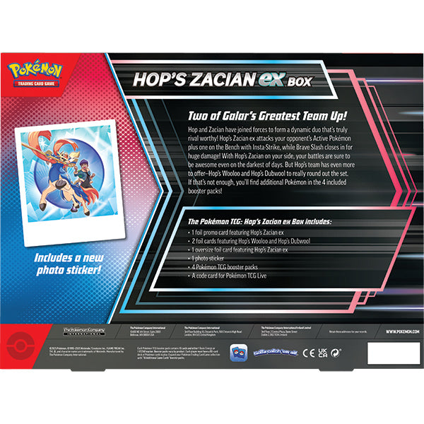 Pokemon TCG: Hop’s Zacian ex Box