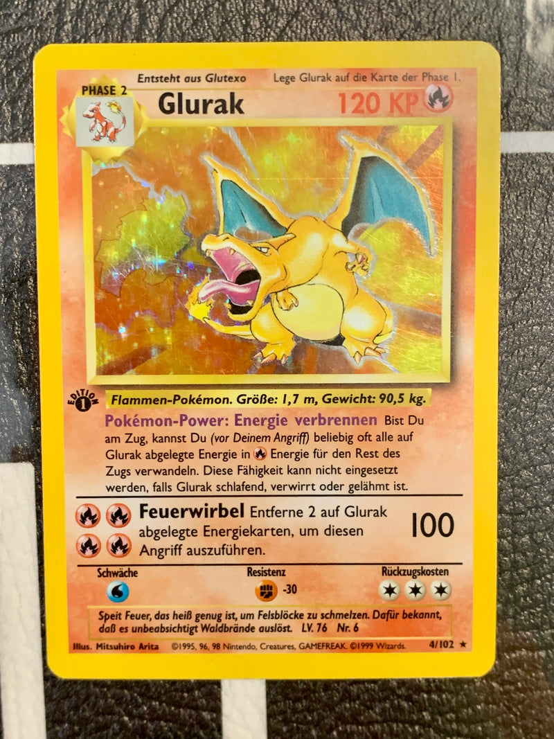Pokemon TCG: German Base Set Bundle - 2 Booster Packs, 1st Ed. Chariza Pokemon TCG: German Base Set Bundle - 2 Booster Packs, 1st Ed. Chariza