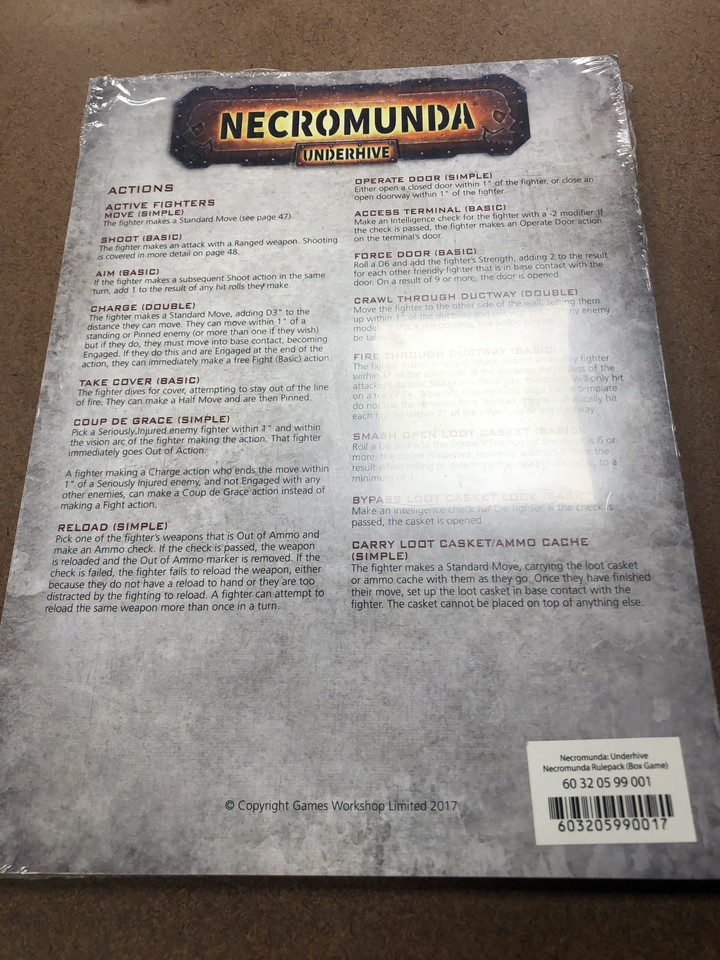 Warhammer 40K Necromunda: Underhive Rule Book