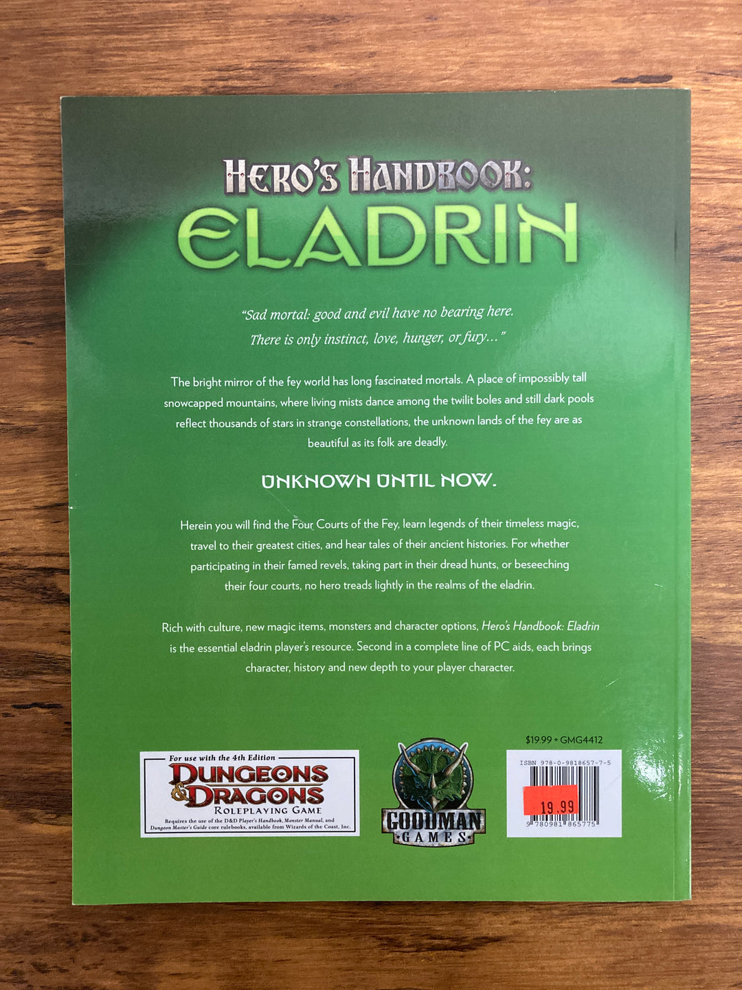 Heroes Handbook: Eladrin (USED)
