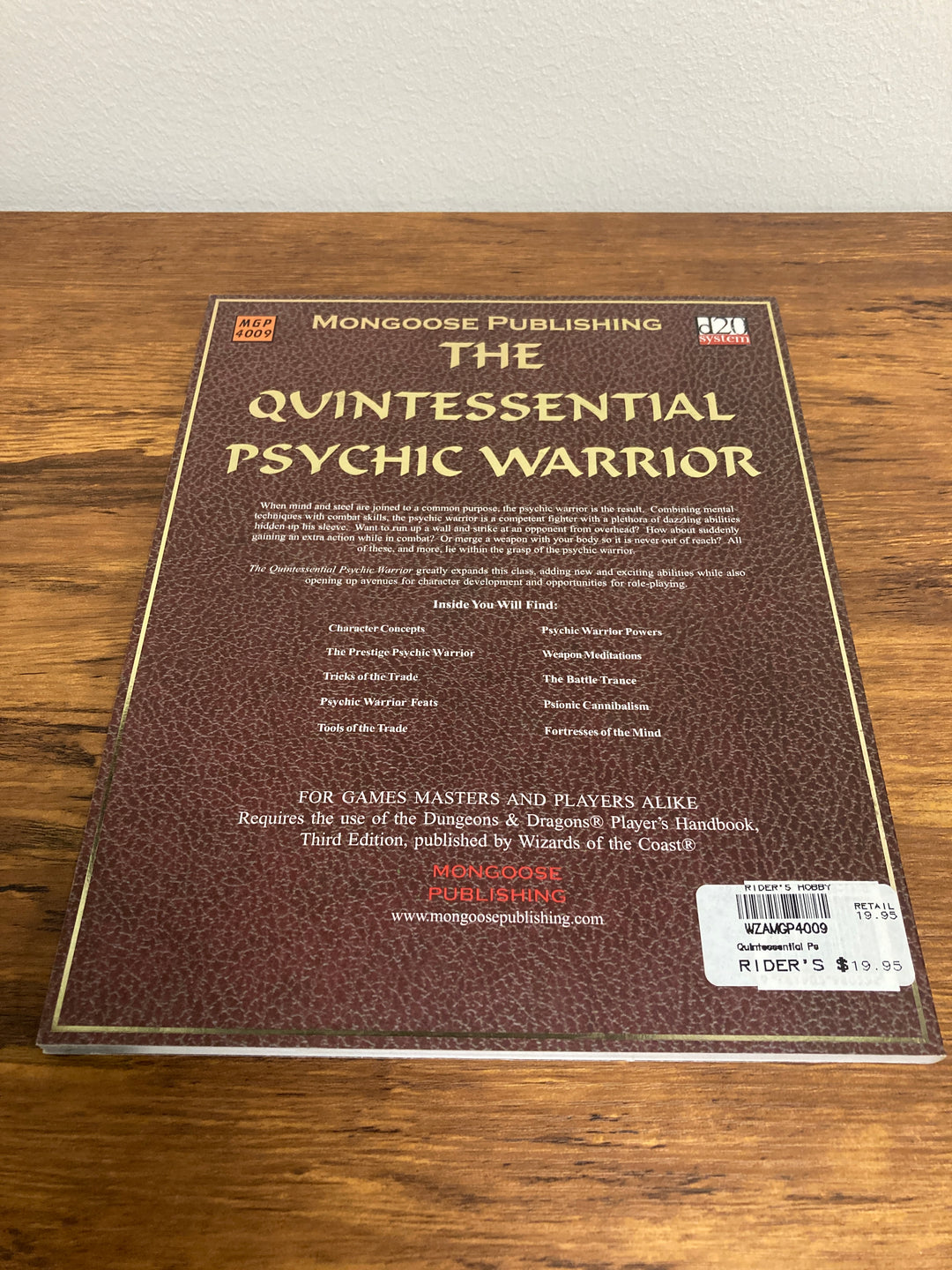 The Quintessential Psychic Warrior (USED)