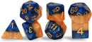King's Dice Halfsies Dice - Royal Blue & Orange Gold