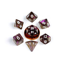 Metallic Dice Games - 10mm Mini Poly Stardust Supervolcano Dice Set 7ct