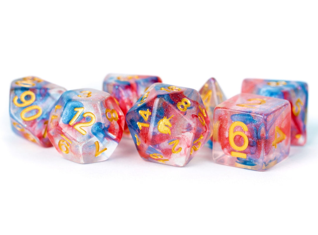 Metallic Dice Games: Unicorn Resin Polyhedral Dice Cosmic Carnival (7ct)
