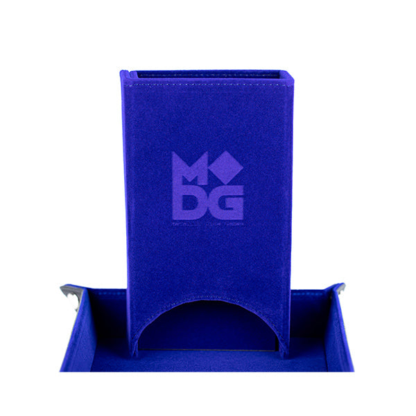 Metallic Dice Games Fold Up Velvet Dice Tower: Blue