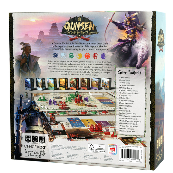 Gunsen: The Battle for Toshi Ranbo Board Game