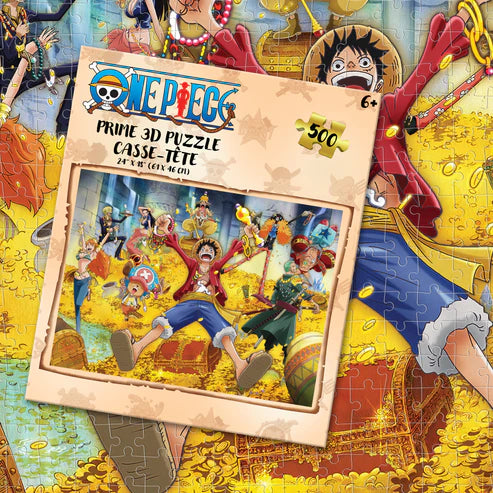 One Piece - Prime 3D 500pc Puzzle (24"x18")