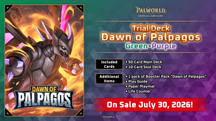 Palworld OCG: Dawn of Palpagos Trial Deck - Green &amp; Purple