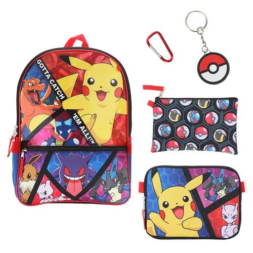 Pokemon Large Character 5-Piece Backpack Set