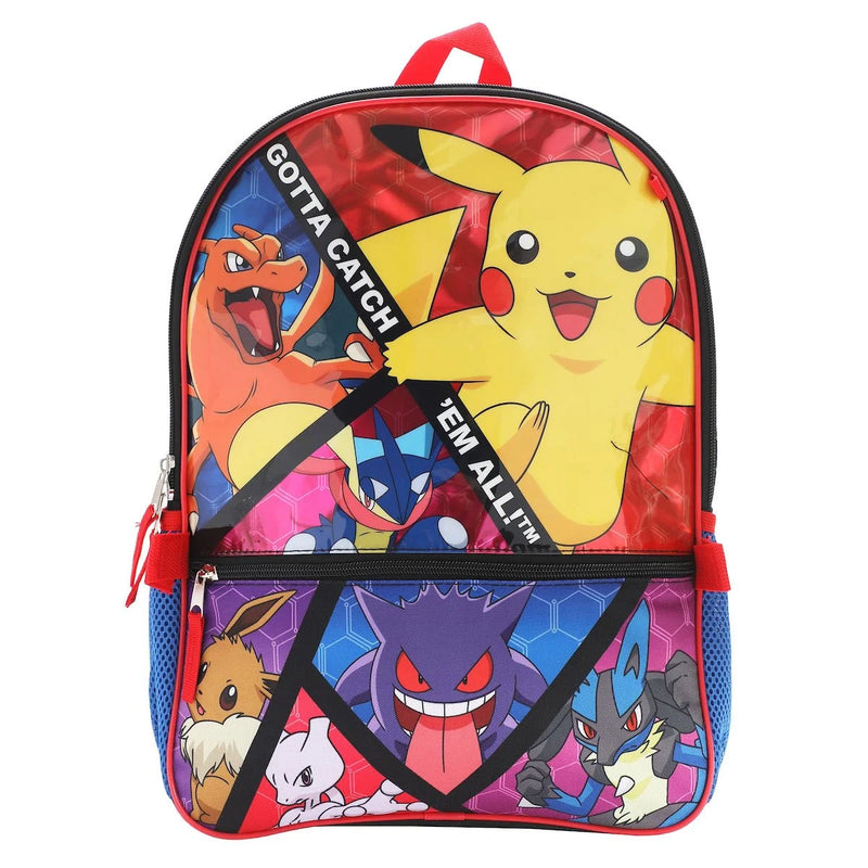 Pokemon Large Character 5-Piece Backpack Set