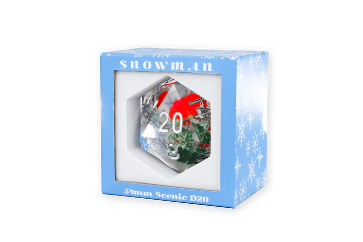 Sirius Dice - Christmas Snowman 54mm D20