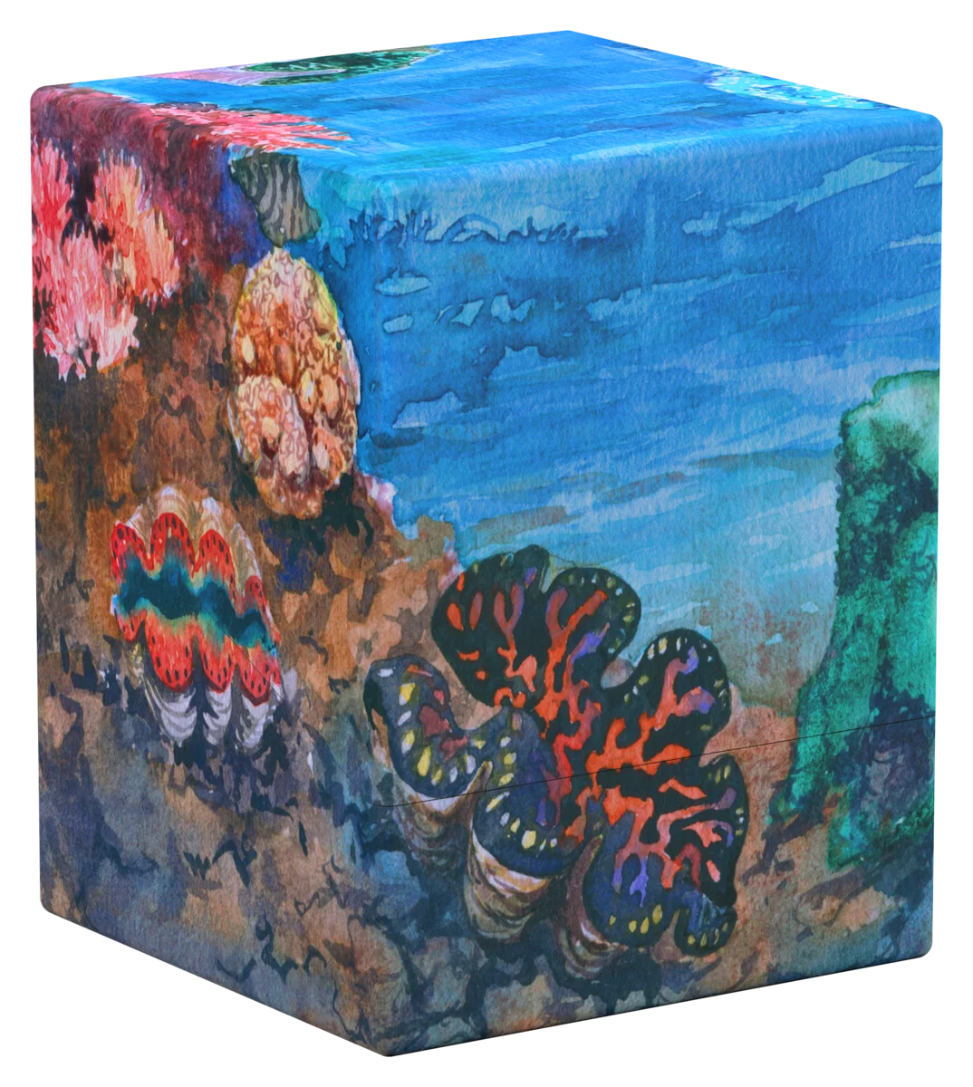 Ultimate Guard RTE Boulder 100+ Deck Box - Coral Places Seablue Hush