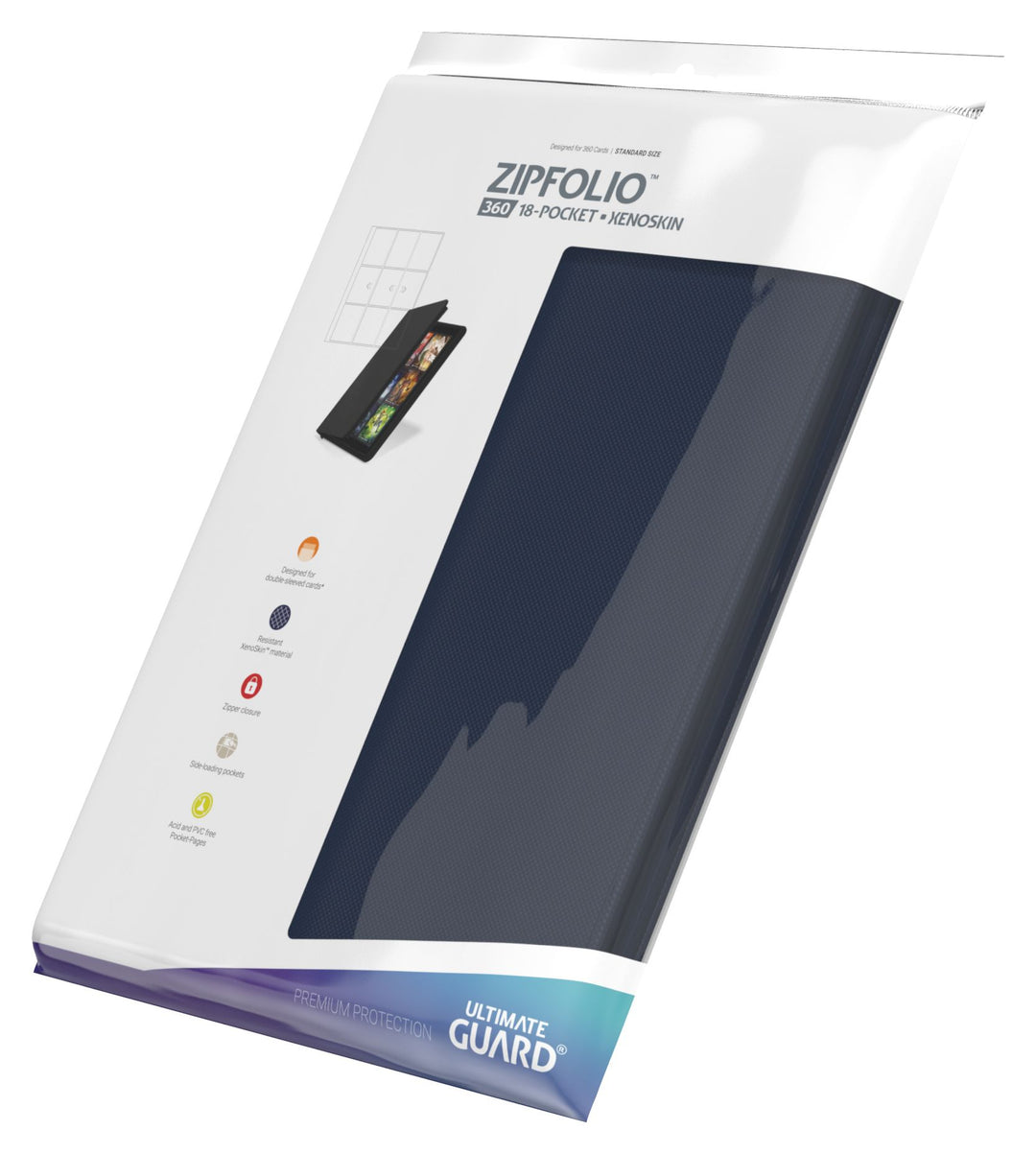 Ultimate Guard: 9-Pocket Zipfolio 360 Xenoskin - Blue
