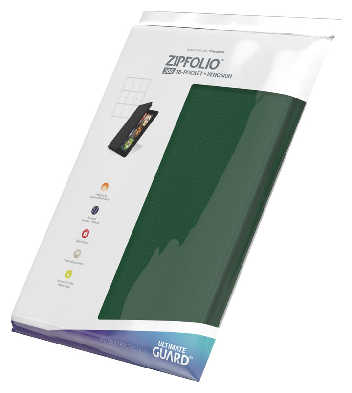 Ultimate Guard: 9-Pocket Zipfolio 360 Xenoskin - Green