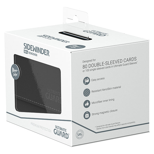 Ultimate Guard: Sidewinder 80+ Xenoskin Monocolor Deck Case - Black