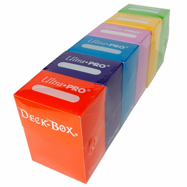 Ultra Pro 80+ Solid Deck Box Bundle - Orange/Purple/Blue/Pink/Yellow/Green (6ct)