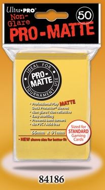 Ultra Pro PRO-Matte Standard Size Sleeves Yellow (50ct)