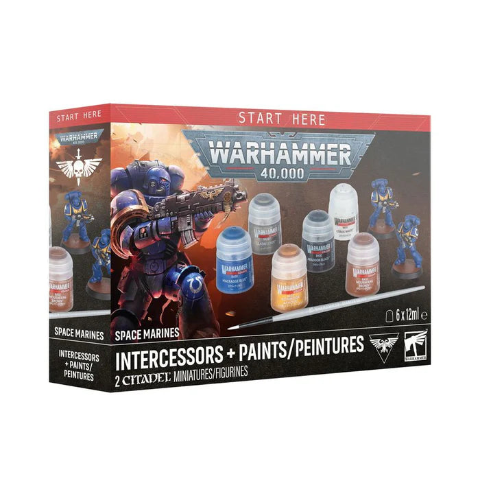 Warhammer 40K Space Marines - Intercessors + Paints Set