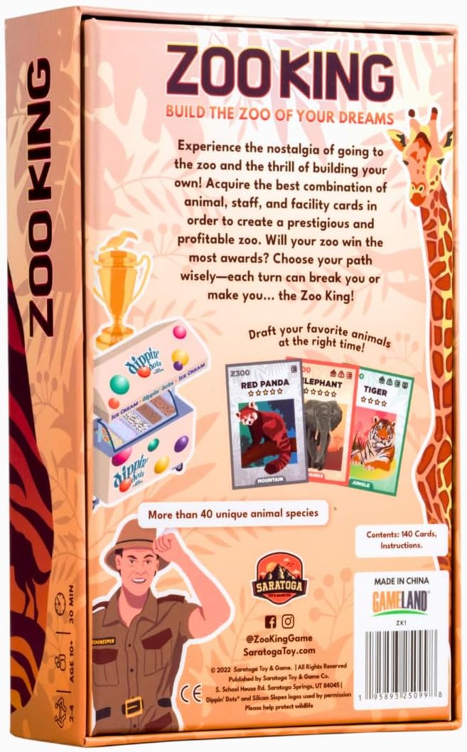 Zoo King Board Game - Strategic Zoo Building Card Game