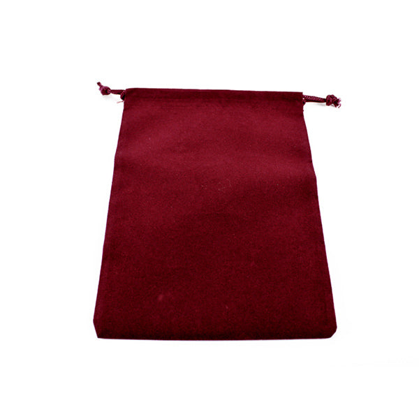 Chessex Large Suede Dice Bag - Burgundy