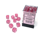 Chessex Dice 12mm d6 Borealis Luminary Pink/Silver (36ct)