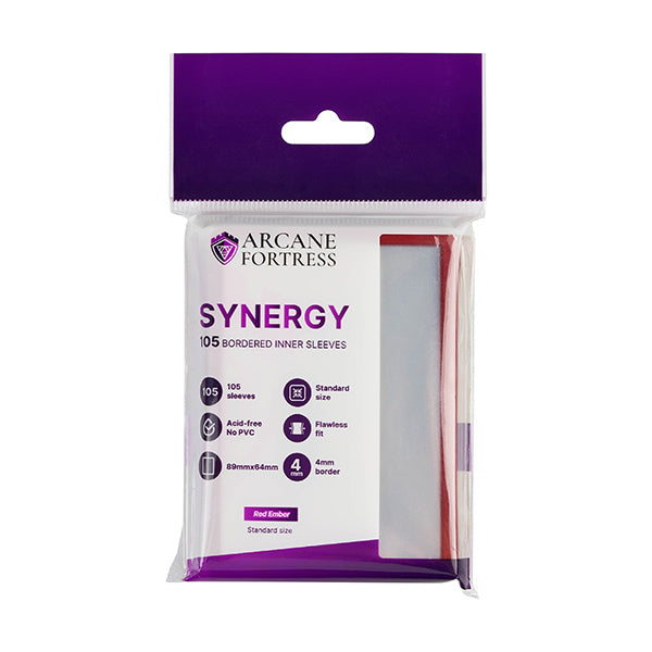 Arcane Fortress Standard Synergy Inner Sleeves - Red Ember (105 ct)