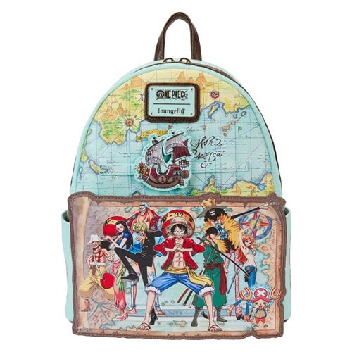 Loungefly One Piece Luffy Gang Map Mini Backpack - Rerun