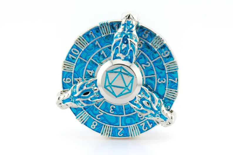 Dice Goblinz - Blue Dragon 7 in 1 Metal Fidget Spinner DnD Dice