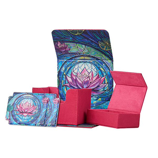 Arcane Fortress Deck Vault Radiant - Stained Glass Blossom Grace Deluxe 100+ Deck Box