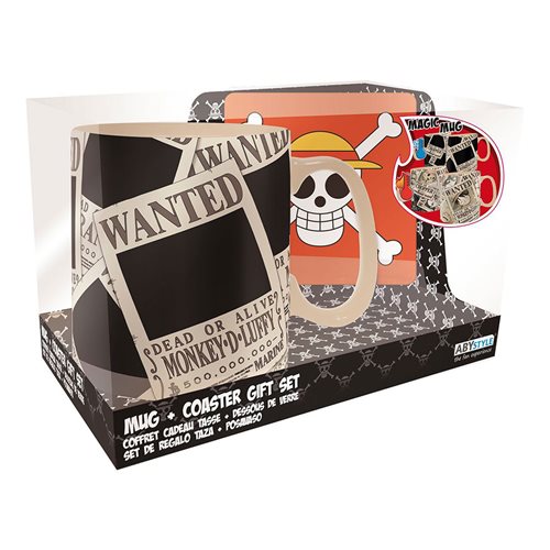 One Piece Wanted Heat Change Mug and Coaster Set