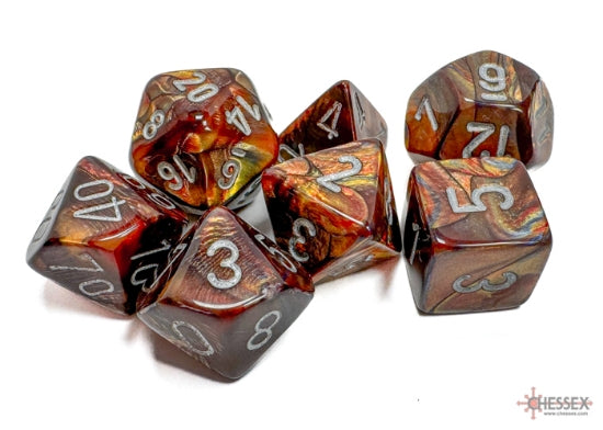 Chessex Dice: Lustrous Gold/silver Polyhedral 7-Dice Set