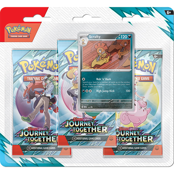 Pokemon TCG Journey Together 3-Pack Blister - Scrafty