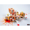 Chessex Dice: 7-Die Set Brush - Sunrise/Black