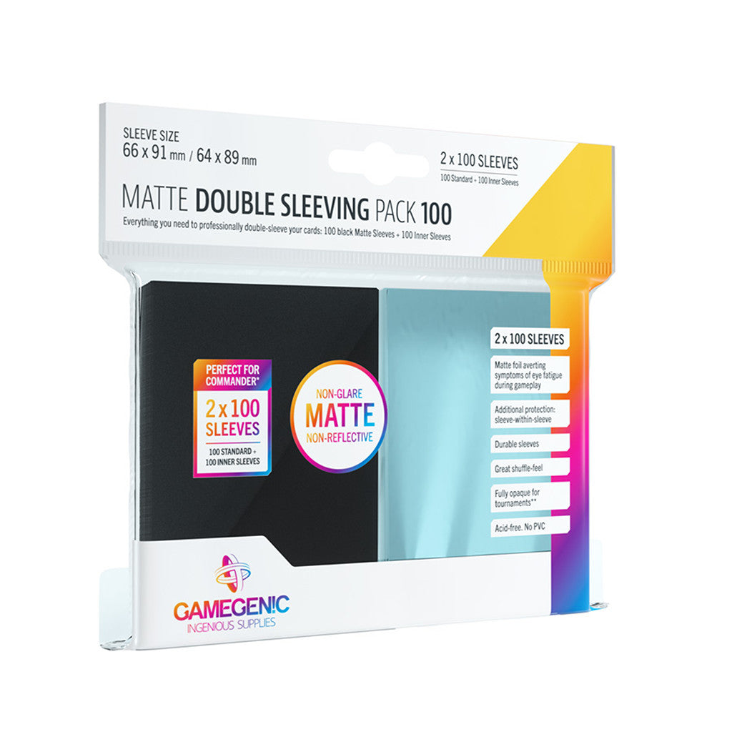 Gamegenic - Standard Matte Sleeves Double Sleeving Pack (100ct)