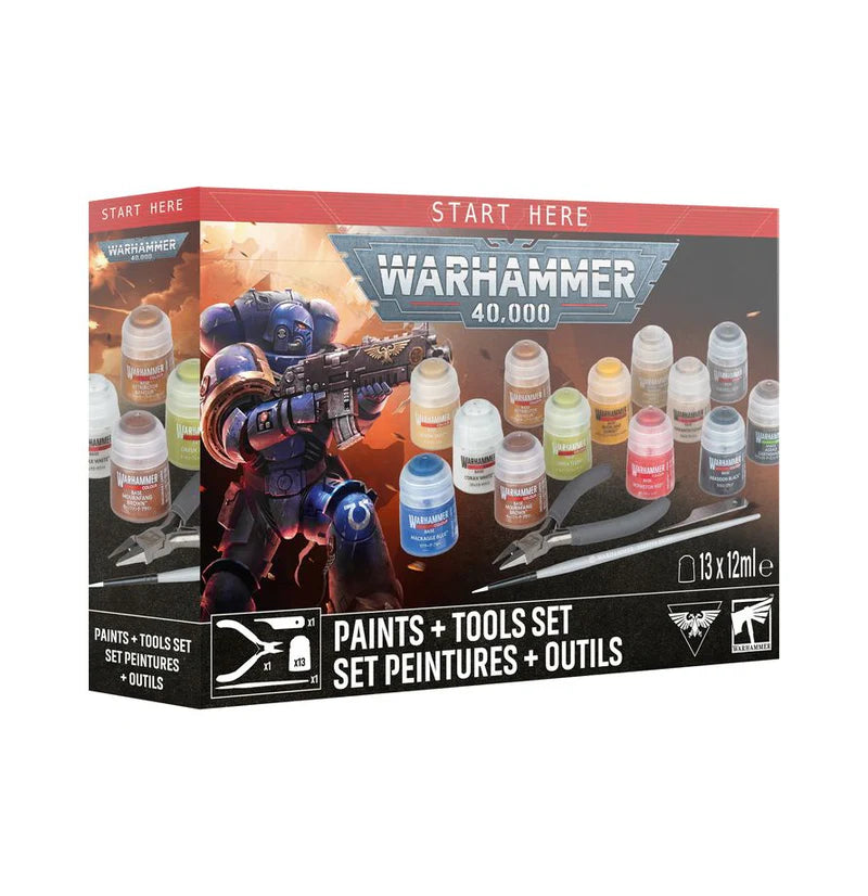 Warhammer 40K Paint and Tools Set (11th Edition)