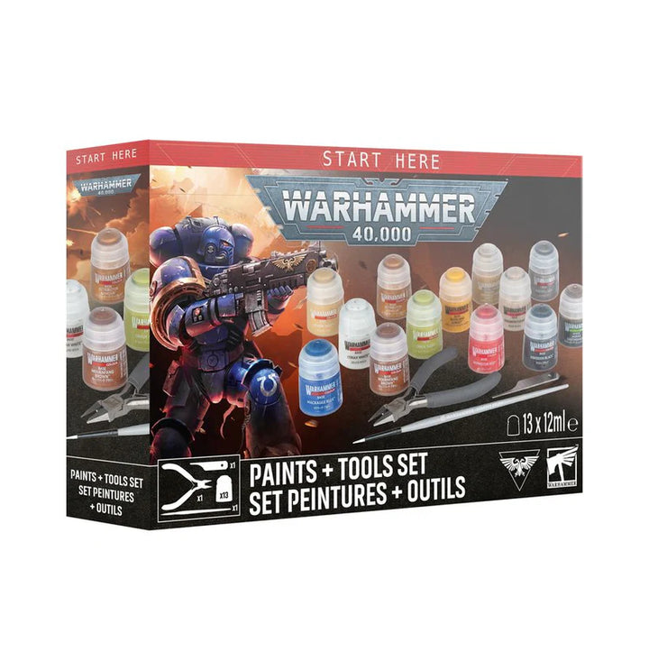 Warhammer 40K Paint and Tools Set (11th Edition)