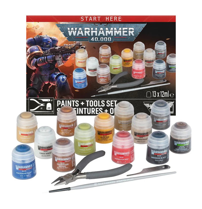 Warhammer 40K Paint and Tools Set (11th Edition)