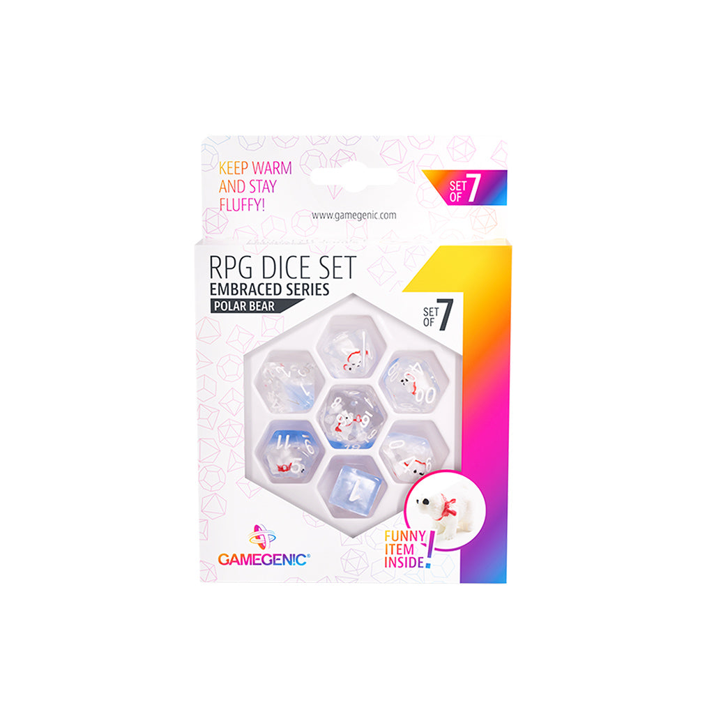 Gamegenic Embraced Series Polar Bear RPG Dice Set (7ct)