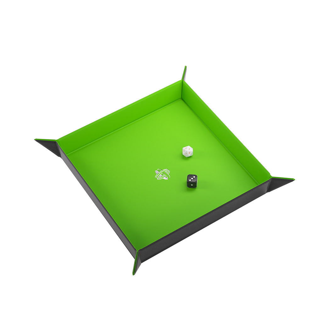 Gamegenic Square Magnetic Dice Tray Black/Green