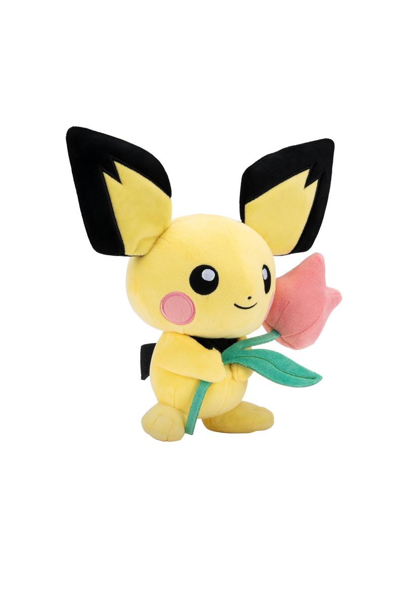 Pokemon Licensed Pichu with Rose Spring 8" Plush